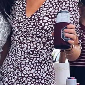 Garnet cheetah print dress